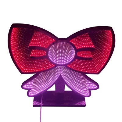Luces LED de espejo infinito acrílico para fiesta navideña y decoración festiva