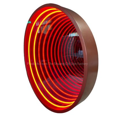 Enchufe de alimentación Infinity pantalla LED personalizada espejo señal de neón para cualquier organización
