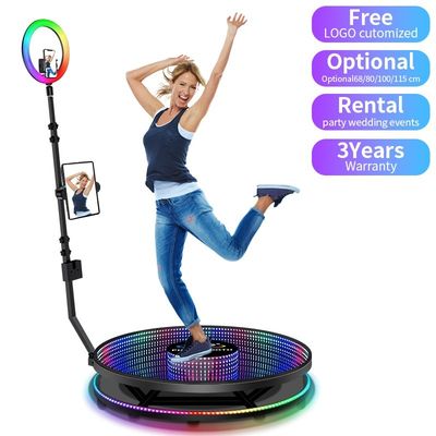 Fotobooth de máquina giratoria con capacidad de carga de 500 kg y altura de plataforma de 25 cm