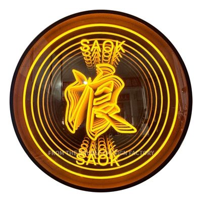 Espejo de abismo personalizado Espejo de neón para decoración de paredes Personalización contemporánea