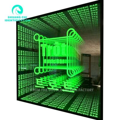 Espejo de abismo personalizado Espejo de neón para decoración de paredes Personalización contemporánea