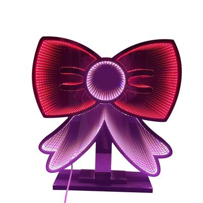 Túnel de elementos navideños 3D Infinity Mirror Reflector Luz para decoración de patio festivo