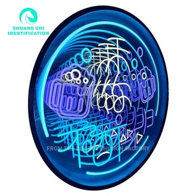 Líneas LED Fuente de luz Infinity Indicador de neón LED personalizado con redondez Octágono cuadrado