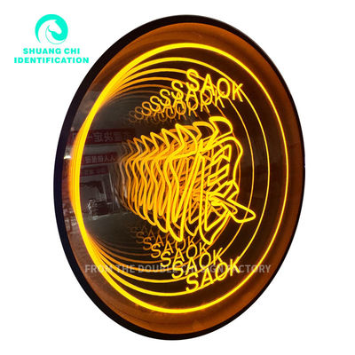 Casas de acero inoxidable Tiles de espejo 3D personalizados con tira LED en estilo contemporáneo