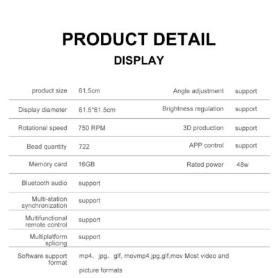16Gb Card Ventilador Holograma Holográfico Publicidad Led Fan Display 3D Holograma Fan OEM