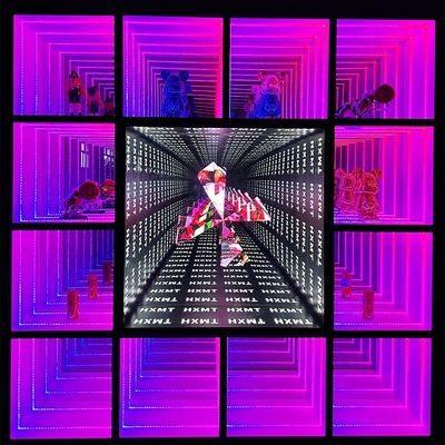 2024 espesor personalizado acrílico LED abismo de espejo de pantalla de caja para la tienda de humo minorista