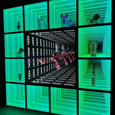 2024 espesor personalizado acrílico LED abismo de espejo de pantalla de caja para la tienda de humo minorista