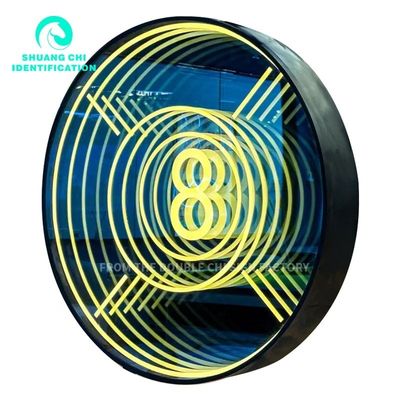 Personalización Abyss Neon Mirror Cajas de luz publicitaria para montado en la pared o en el suelo