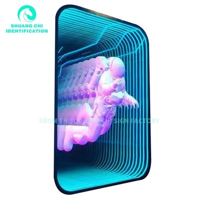Personalización Abyss Neon Mirror Cajas de luz publicitaria para montado en la pared o en el suelo