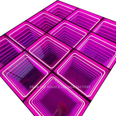 2023 Mejor producto de colores ricos en interiores 3D espejo neón pista de baile para DJ discoteca fiesta