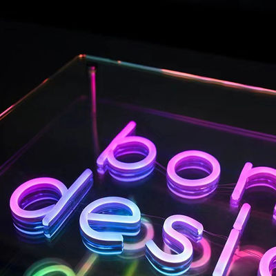 Espejo multicapa 3D de signo de neón Espejo con logotipo LED de color personalizado perfecto
