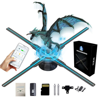 52cm 4 cuchillas Holográfico Fan de publicidad de alta resolución 3D Tecnología de hologramas por OEM