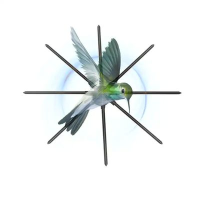 42cm 52cm 65cm 70cm 100cm Pantalla de proyección LED 3d Holograma ventilador para anuncios en la tienda