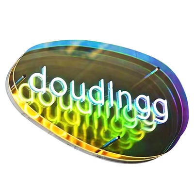 DC12V/AC110-220V Custom Infinity Logo Colorado LED 3D Neón túnel de pared para DJ fiesta de discoteca