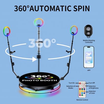 Plataforma giratoria de la cámara 360 fotobooth con carga de 500 kg y control de emergencia