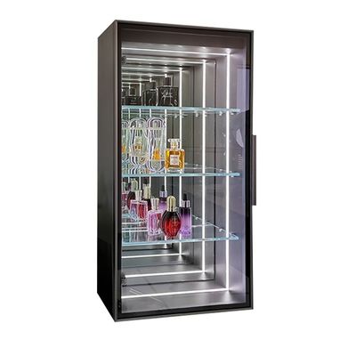 Eleva tu sala de estar con la puerta de vidrio de moda LED Infinity Mirror Wine Cabinet