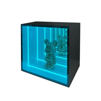 Casco de pantalla de espejo de vidrio LED de colores personalizables para la cabina de vino personalizada de estilo moderno