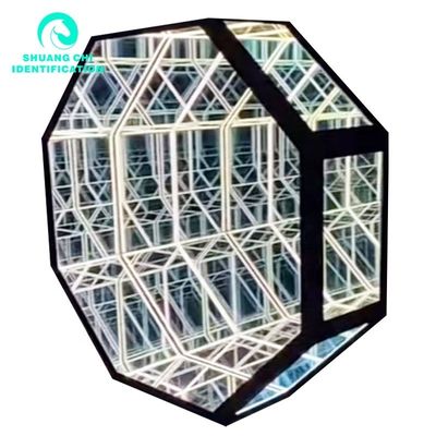 Espejo de piso de ilusión óptica LED 3D de neón infinito personalizado eleva tu decoración del hogar