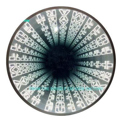 Espejo de piso de ilusión óptica LED 3D de neón infinito personalizado eleva tu decoración del hogar