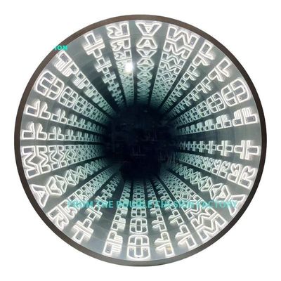 Elevar la decoración impresionante 3D Neon Abyssal espejo a cuadros 50X50 en colores personalizables