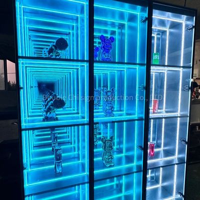 Colores personalizables Casco de pantalla de espejo de abismo infinito para hogares y espacios comerciales