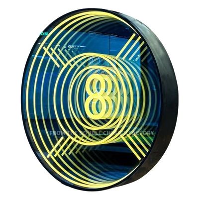 Los espejos de neón del abismo traen un giro moderno a la pista de baile de neón de espejo 3D para la fiesta de DJ Disco