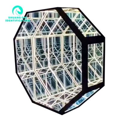 Luz LED de alto brillo signo de neón espejo infinito para decoración sofisticada