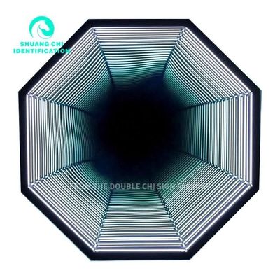 Luz LED de alto brillo signo de neón espejo infinito para decoración sofisticada