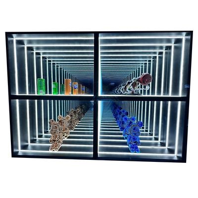 Decoración de eventos de bodas con neón de vidrio LED personalizado con decoraciones de vitrina de espejo