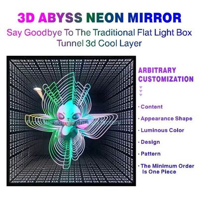 La artesanía de los espejos de neón abisales se encuentra con la innovación LED personalizada de la decoración de vidrio 3D