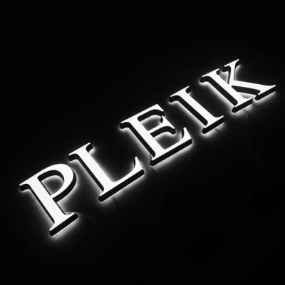 Logos de la empresa electrónica 3d letra de signo de acero inoxidable retroiluminado de signo con diseño libre