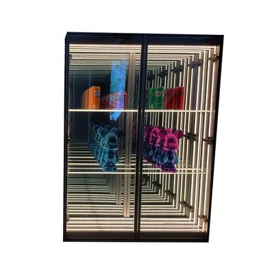 Cabinet de visualización de luz LED de alto brillo con reflector infinito para oficina, sala de estar y hogar