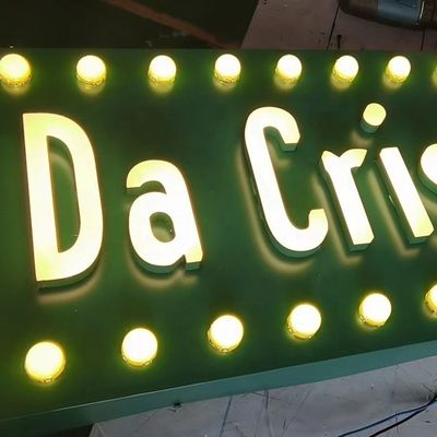 3D letra metálica retroiluminada iluminada señal LED letras de luz No hay cantidad mínima de pedido