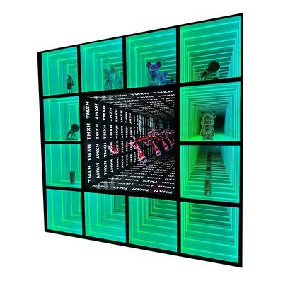 Superbamente diseñado Infinito Abismo luminoso Gabinete de visualización de espejo con tamaño personalizado
