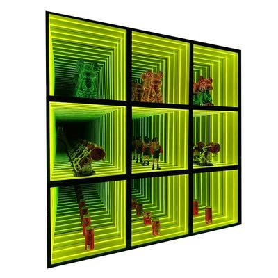 Cabinet de visualización de espejos mágicos infinitos para decoración de tiendas comerciales