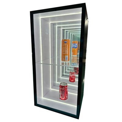 Tamaño personalizado Infinite Magic Mirror Display Cabinet para la decoración de tiendas comerciales