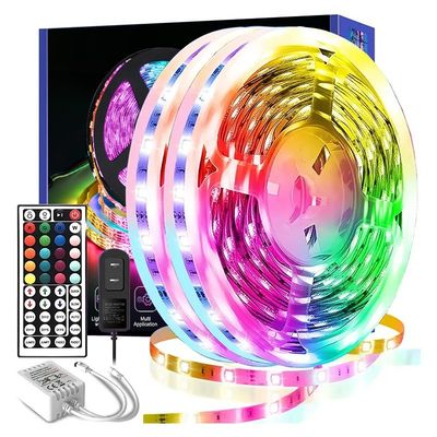 5050 RGB Cambio de color Sincronización de música Ambiente Bluetooth Luz de banda inteligente para decoración