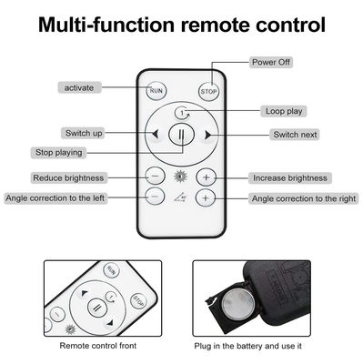 Ventilador de pantalla holográfica 3D con LED de 24 horas de tiempo de respuesta y ángulo de visión de 176 °