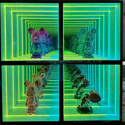 Buen gabinete de visualización de espejo de abismo de luz de tono variable para interiores y exteriores