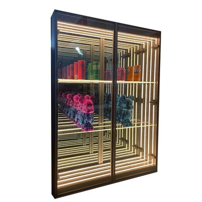 Espejo de infinidad 3D LED de tamaño personalizado para pantalla y decoración DC12V/AC110-220V