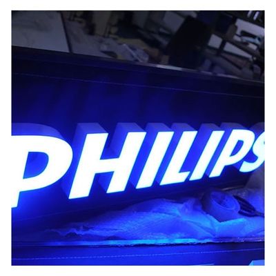 Alta luminosidad luz LED letras de acero inoxidable signos electrónicos carácter luminoso