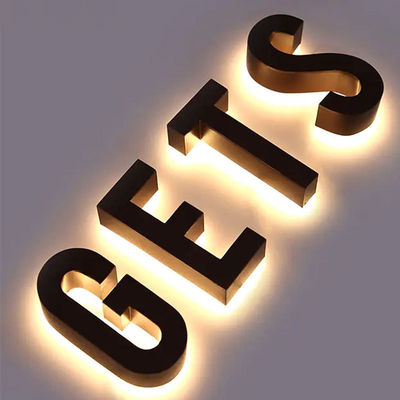 Alta luminosidad luz LED letras de acero inoxidable signos electrónicos carácter luminoso