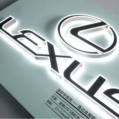 Alta luminosidad luz LED letras de acero inoxidable signos electrónicos carácter luminoso