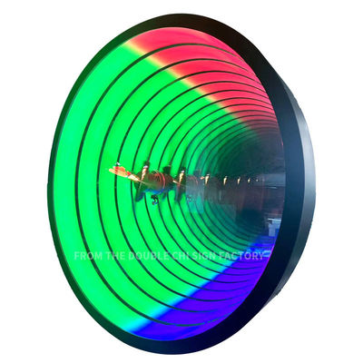 Signo de letra de túnel LED de vidrio con efecto espejo infinito y voltaje DC12V/AC110-220V