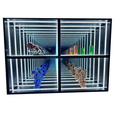 Cuadro de pantalla de espejo mágico de tiendas minoristas con espesor personalizado y luminaria LED