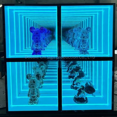 Cuadro de pantalla de espejo mágico de tiendas minoristas con espesor personalizado y luminaria LED