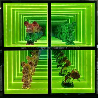 Cuadro de pantalla de espejo mágico de tiendas minoristas con espesor personalizado y luminaria LED