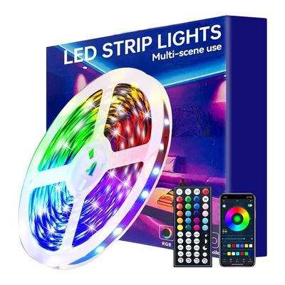 5m / 10m Kit de LED Sincronización de música Control de voz Google Home Alexa Tuya 5050 RGB Luces de banda LED