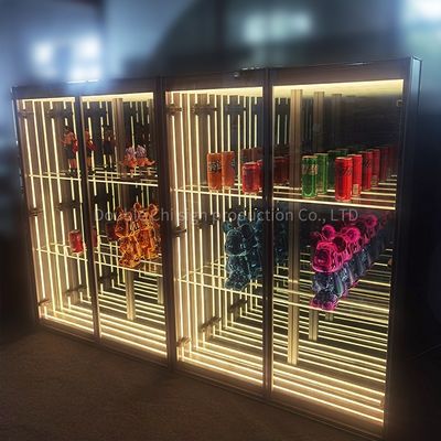 Casco de pantalla de vidrio de luz LED de alto brillo para visualización de vino y cerveza