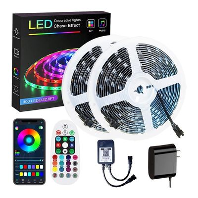 5M 10M 15M 20M 30M Luz de banda LED con colores RGB controlados por Alexa y Google Home